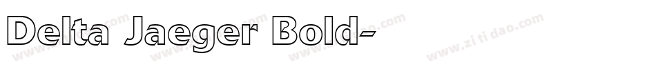 Delta Jaeger Bold字体转换